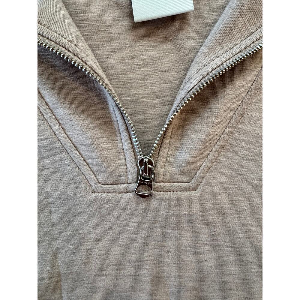 Varley Hawley Half Zip Sweat XS Taupe Marl Double Soft Oversized Pullover Cozy - Picture 12 of 16